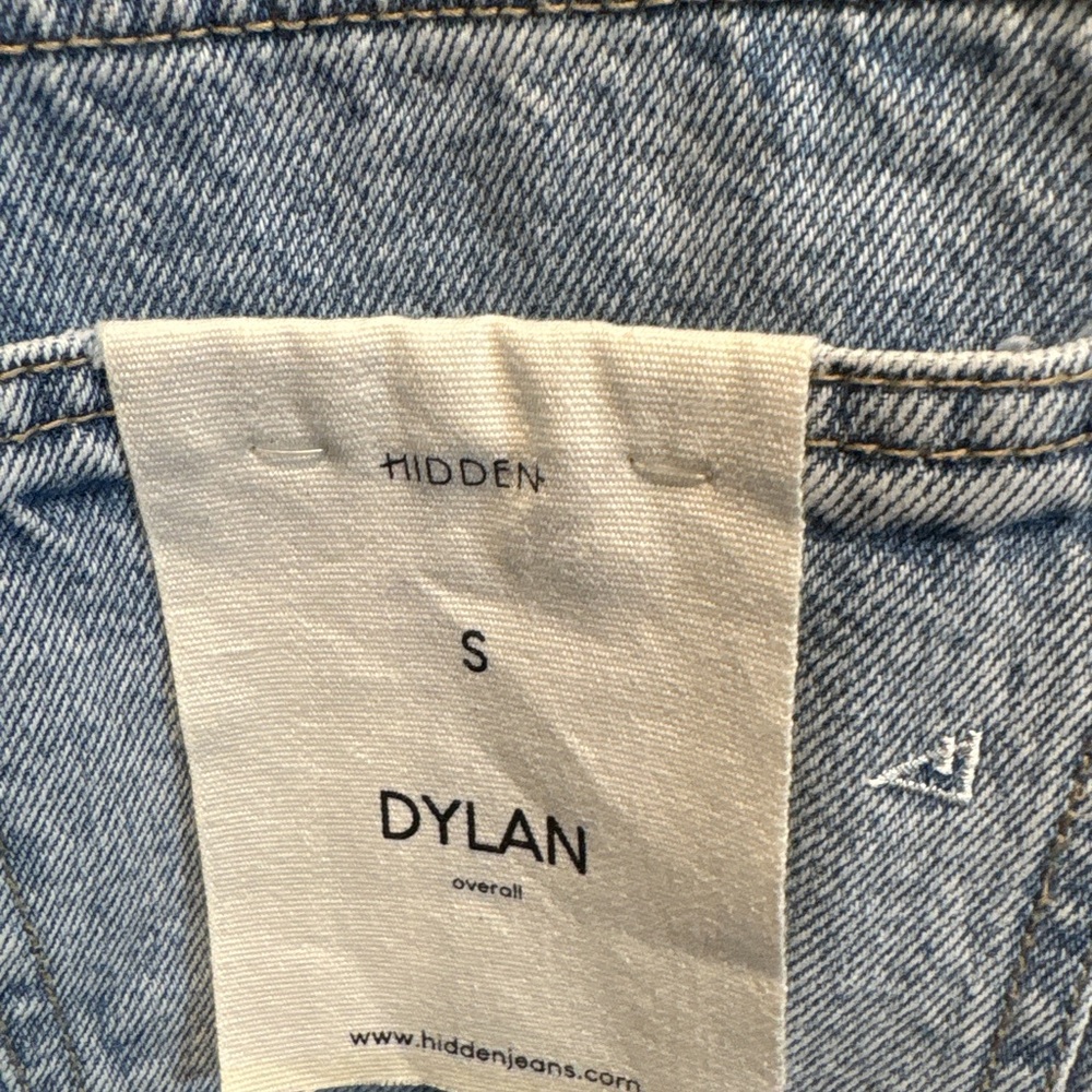 Light Wash Denim Overalls with Distressed Knees - Picture 4 of 8